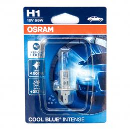 Лампа H1 OSRAM 64150CBI-01B 12V (55W) P14,5s OSRAM COOL BLUE INTENSE 10X10X1 , (блистер)