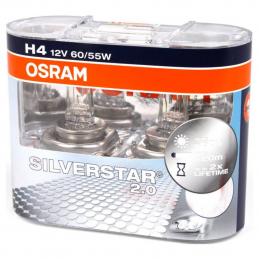 Лампа H4 OSRAM 64193SV2-01B 60/55W 12V P43T,SILVERSTAR (+50% света +10-20м длиннее луч)(блистер)